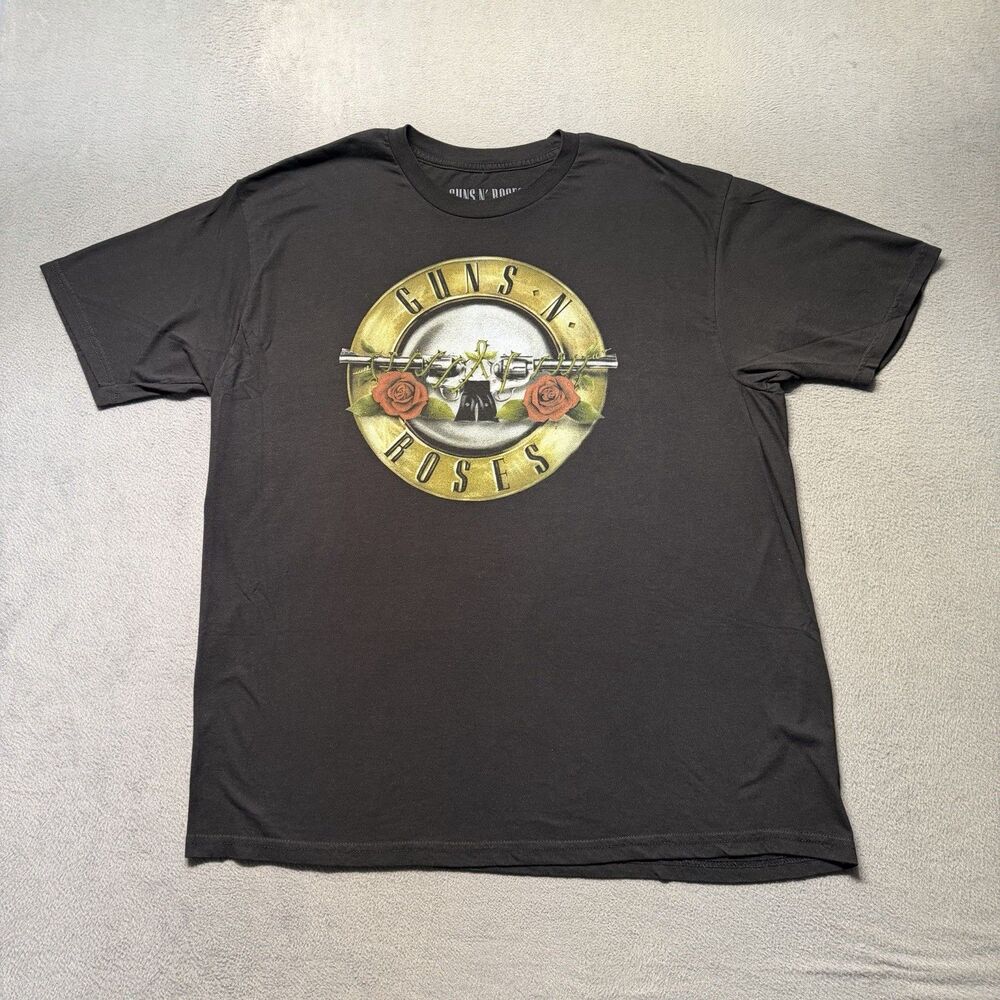 Guns N’ Roses Mens XXL Band T Shirt Black Graphic Logo Rock Band Tee 2019